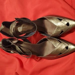 Nine West Bronze Heels